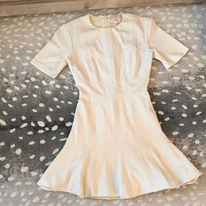 Cinq à Sept Cream Textured Dress